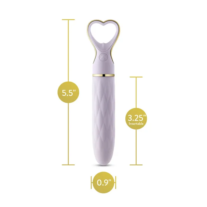 Delice By Blush Heartthrob Silicone Bullet Vibrator With HeartShaped Handle Lavender Love Blush Female Sex Toys