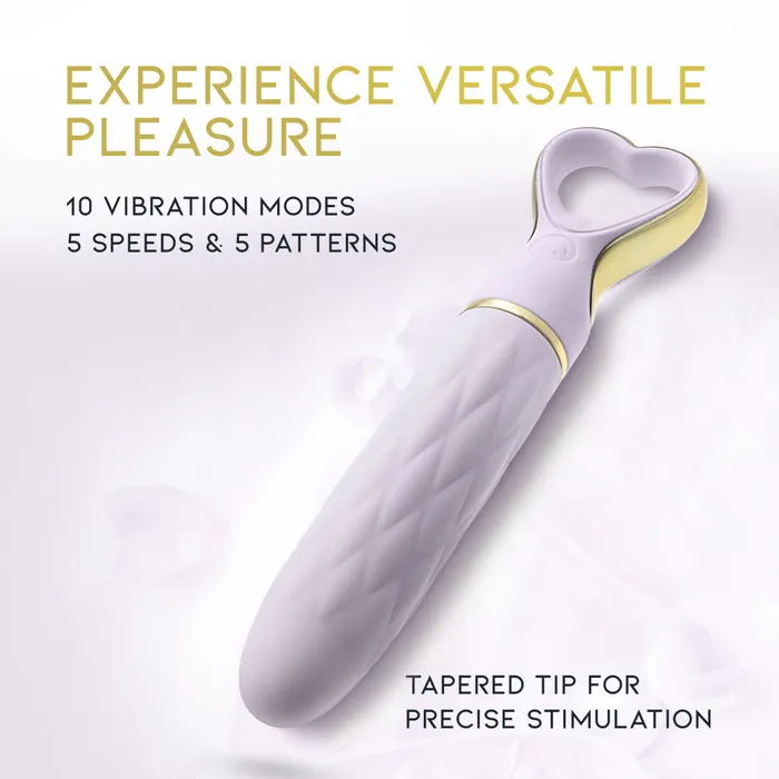 Delice By Blush Heartthrob Silicone Bullet Vibrator With HeartShaped Handle Lavender Love Blush Female Sex Toys