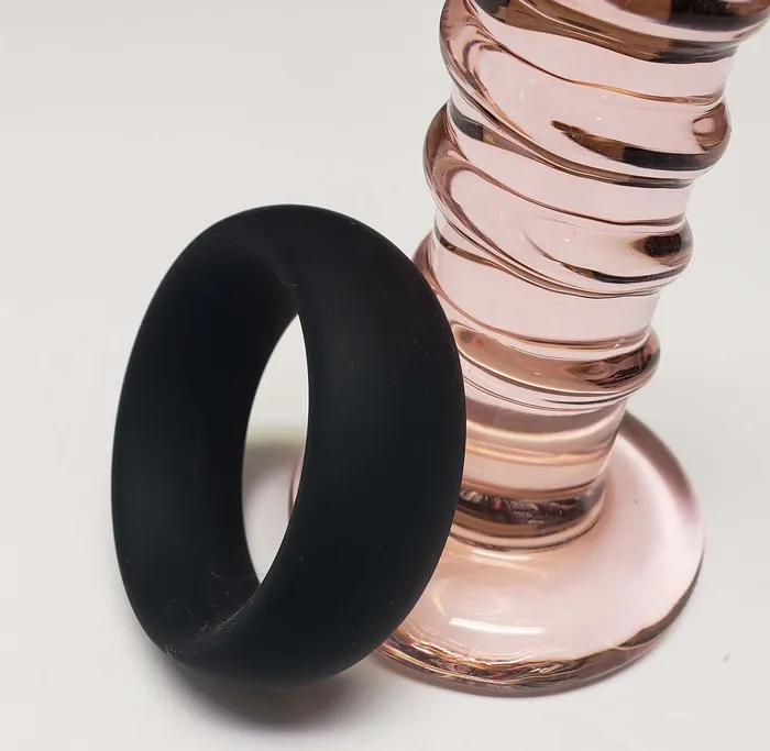 Spartacus Male Sex Toys Wide Silicone Donut Ring Black 15 inches Premium Cock Ring for Enhanced Erection and Intense Orgasms