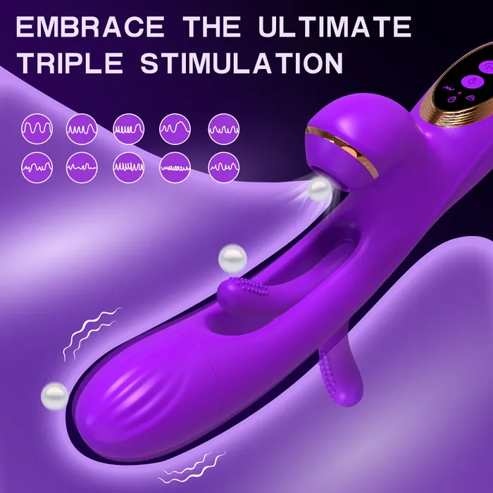 Touch Honey Female Sex Toys Skerry Vibrating and Tapping Vibrator with Clit Sucker for Women Pleasure