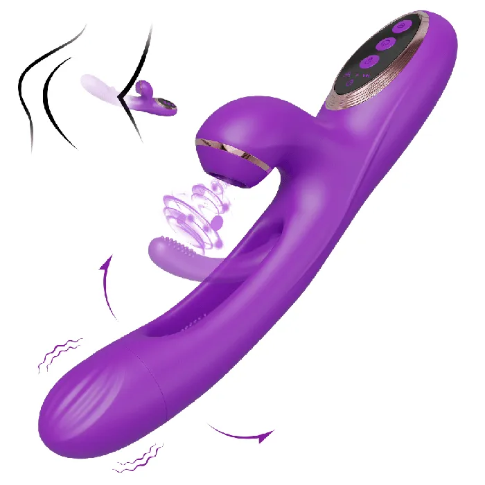 Touch Honey Female Sex Toys Skerry Vibrating and Tapping Vibrator with Clit Sucker for Women Pleasure