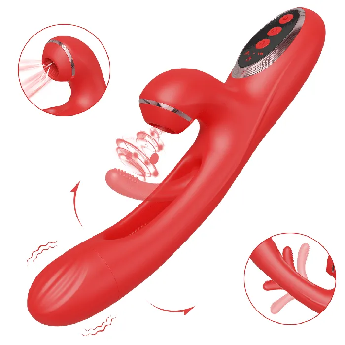 Touch Honey Female Sex Toys Skerry Vibrating and Tapping Vibrator with Clit Sucker for Women Pleasure