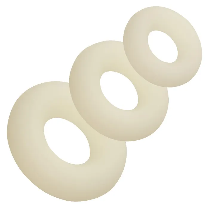 CalExotics Female Sex Toys Alpha GlowintheDark Liquid Silicone 3 Ring Set White CalExotics Female Sex Toys Alpha GlowintheDark Liquid Silicone 3 Ring Set White