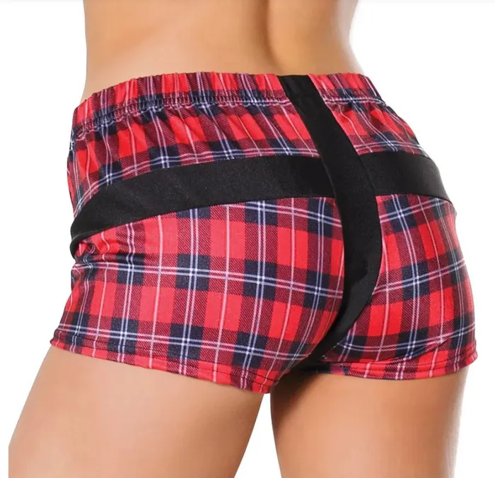 Coquette Red Black Plaid Holiday Boxer Brief One Size Anal Coquette Red Black Plaid Holiday Boxer Brief One Size Anal