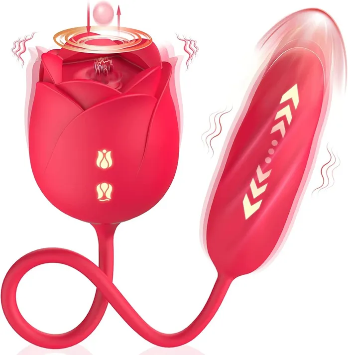 Female Sex Toys Sohimi Rose Sex Stimulator for Women with 9 Tapping Vibrating Pulsating Modes